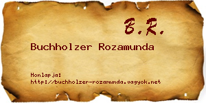 Buchholzer Rozamunda névjegykártya